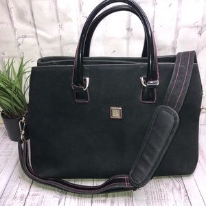 DVF black travel laptop weekend bag